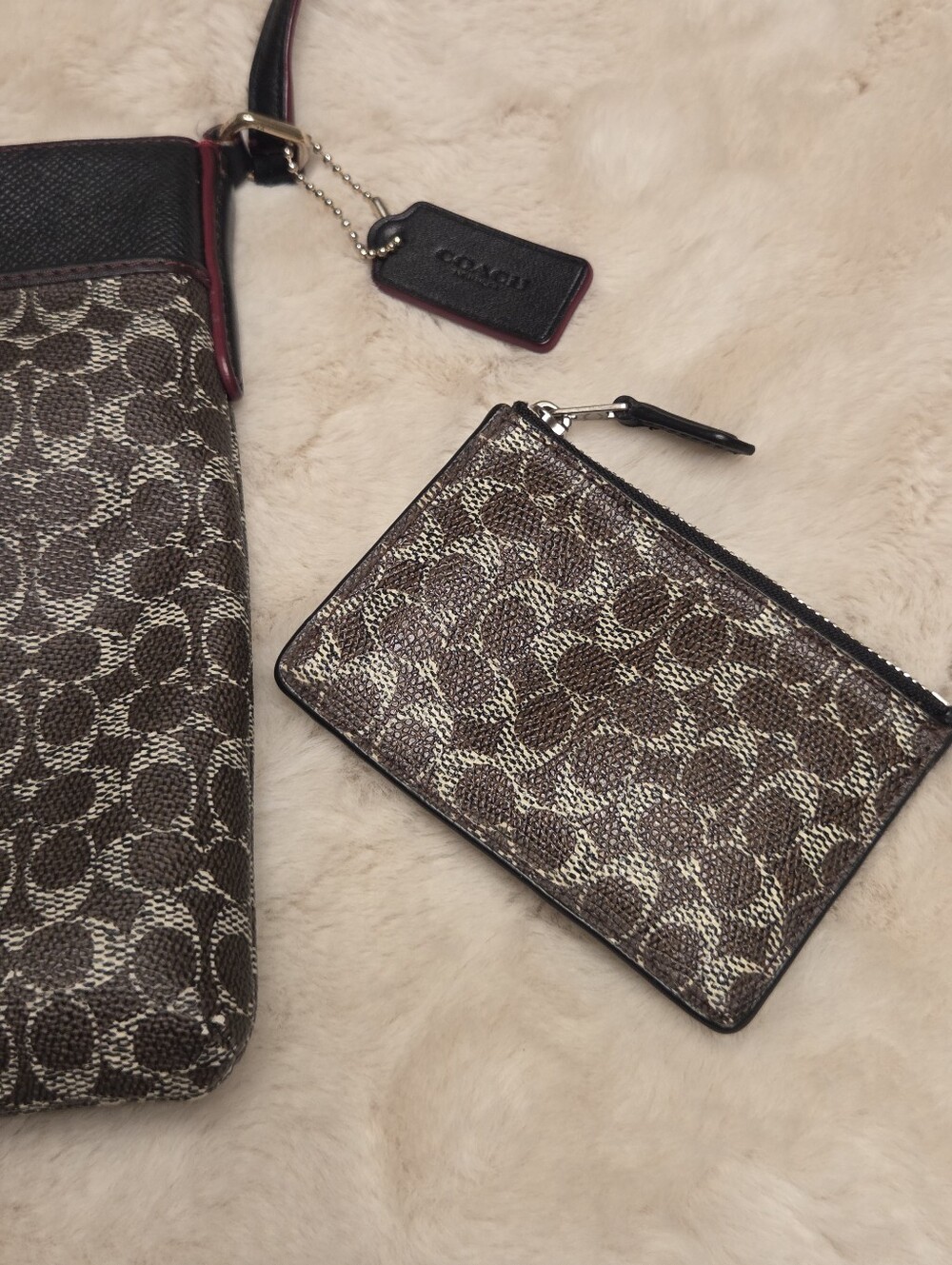 Coach Brown Signature Crossbody with Coin Pouch - Picture 4 of 11